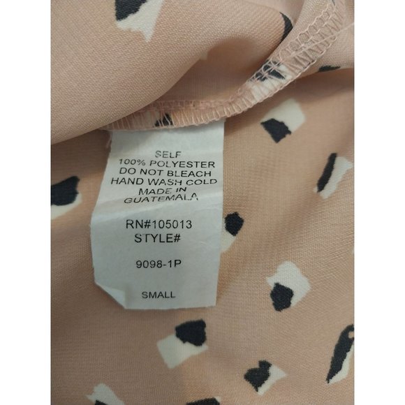 Andree by Unit Pink Tiered Flowy All Over Print Dress Sz Small - Picture 7 of 12